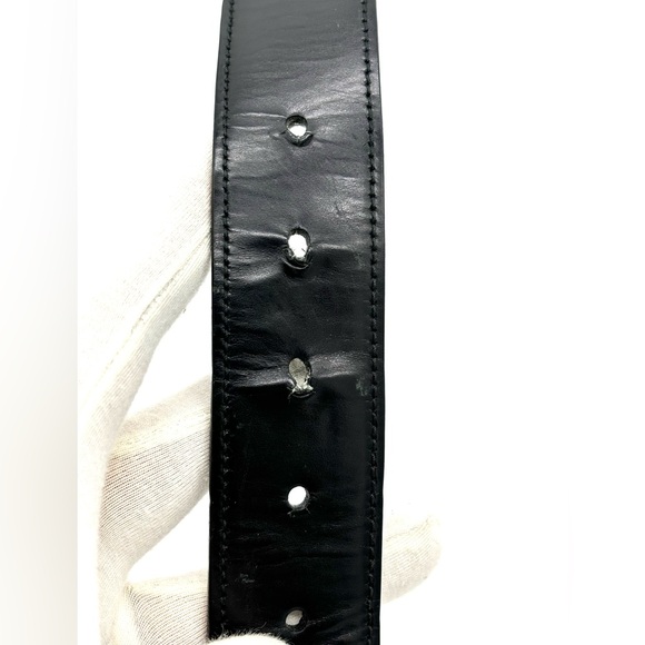 Prada Vintage Claw Buckle Black Leather Belt - Picture 10 of 12
